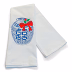 Christmas Ginger Jar w/Red Bow Kitchen Towel