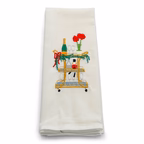 Christmas Amaryllis Bar Cart Kitchen Towel